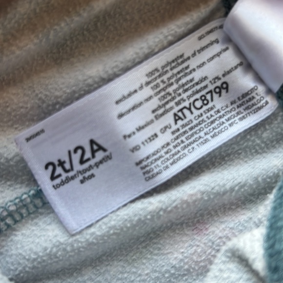 2T Carters Pajama set - Picture 5 of 6